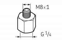LAPN 8X1 Переходник G1/4 – M8х1